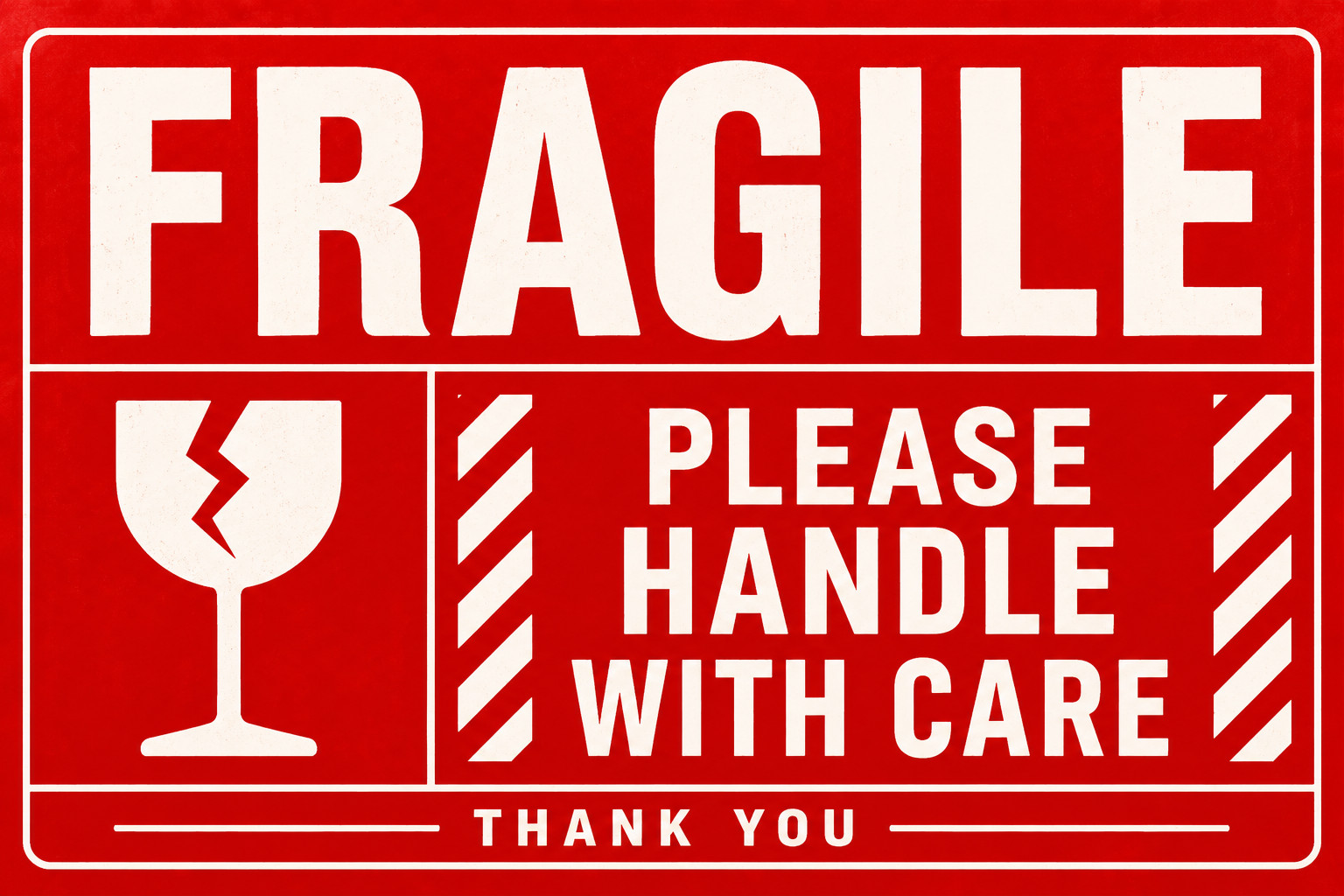 FRAGILE SHIPPING STICKERS Waterproof Vinyl GLOSSY NEW 10/20/30/50/100