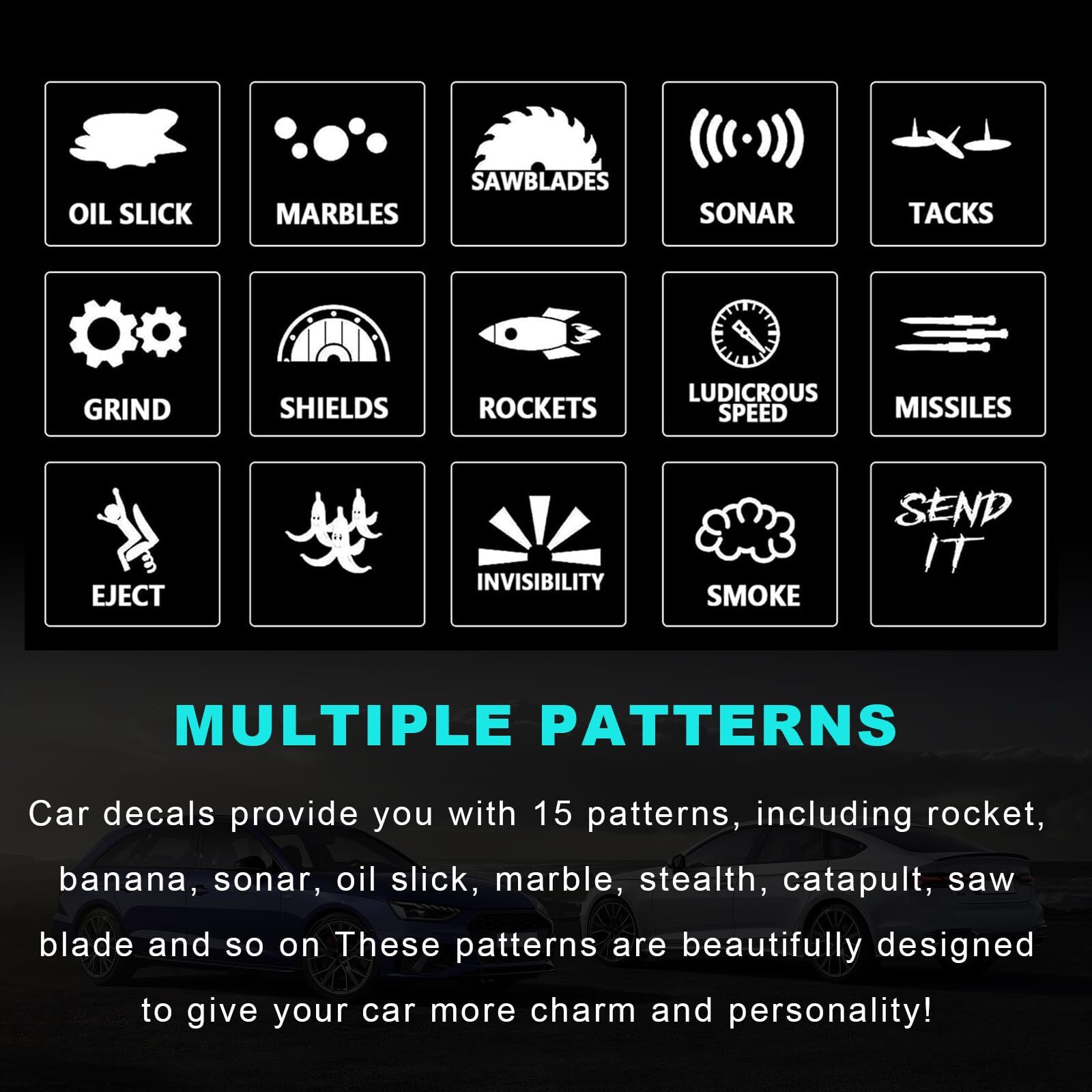 Novelty Stickers for Car or Truck Unused Button,Car Decal Switch Labels