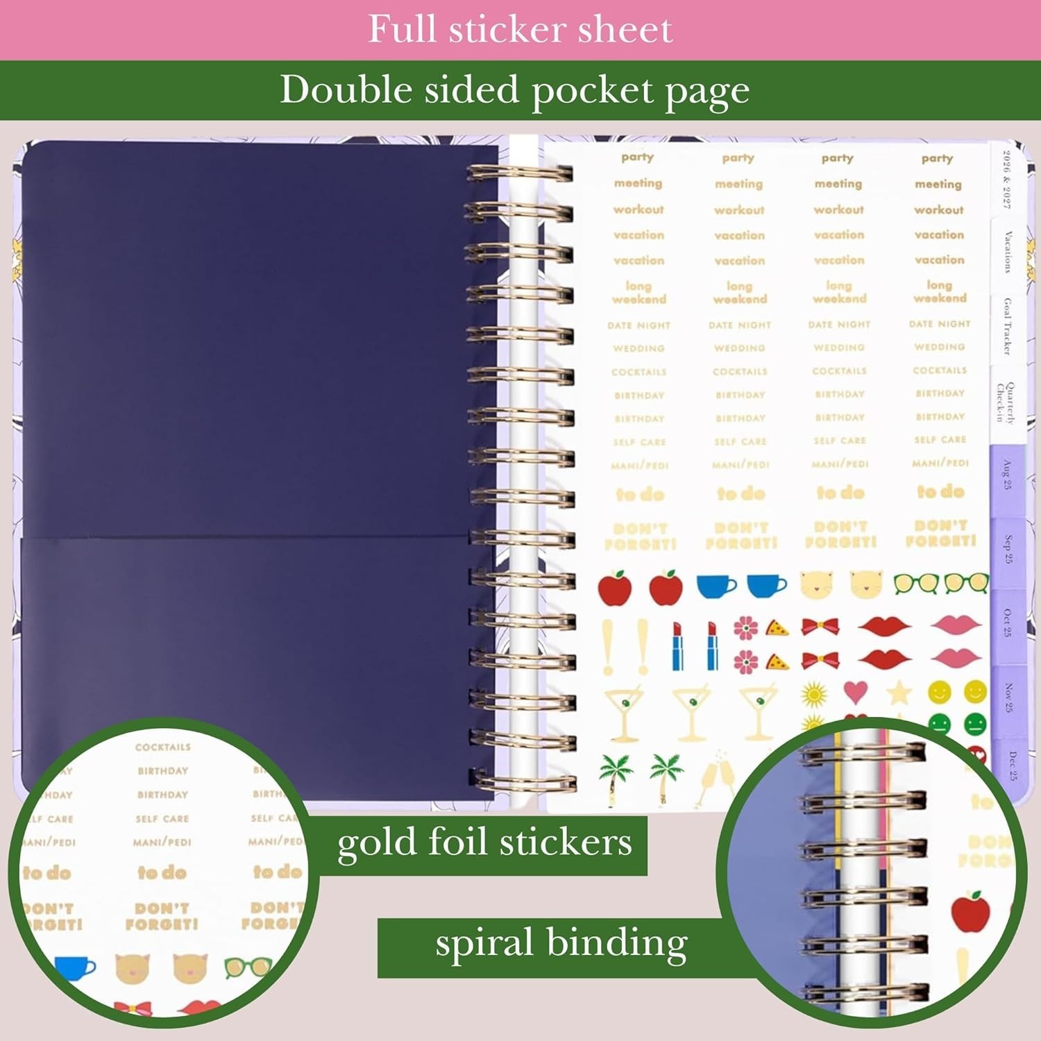Large Monthly Planner August 2025 – December 2026, Monthly Agenda
