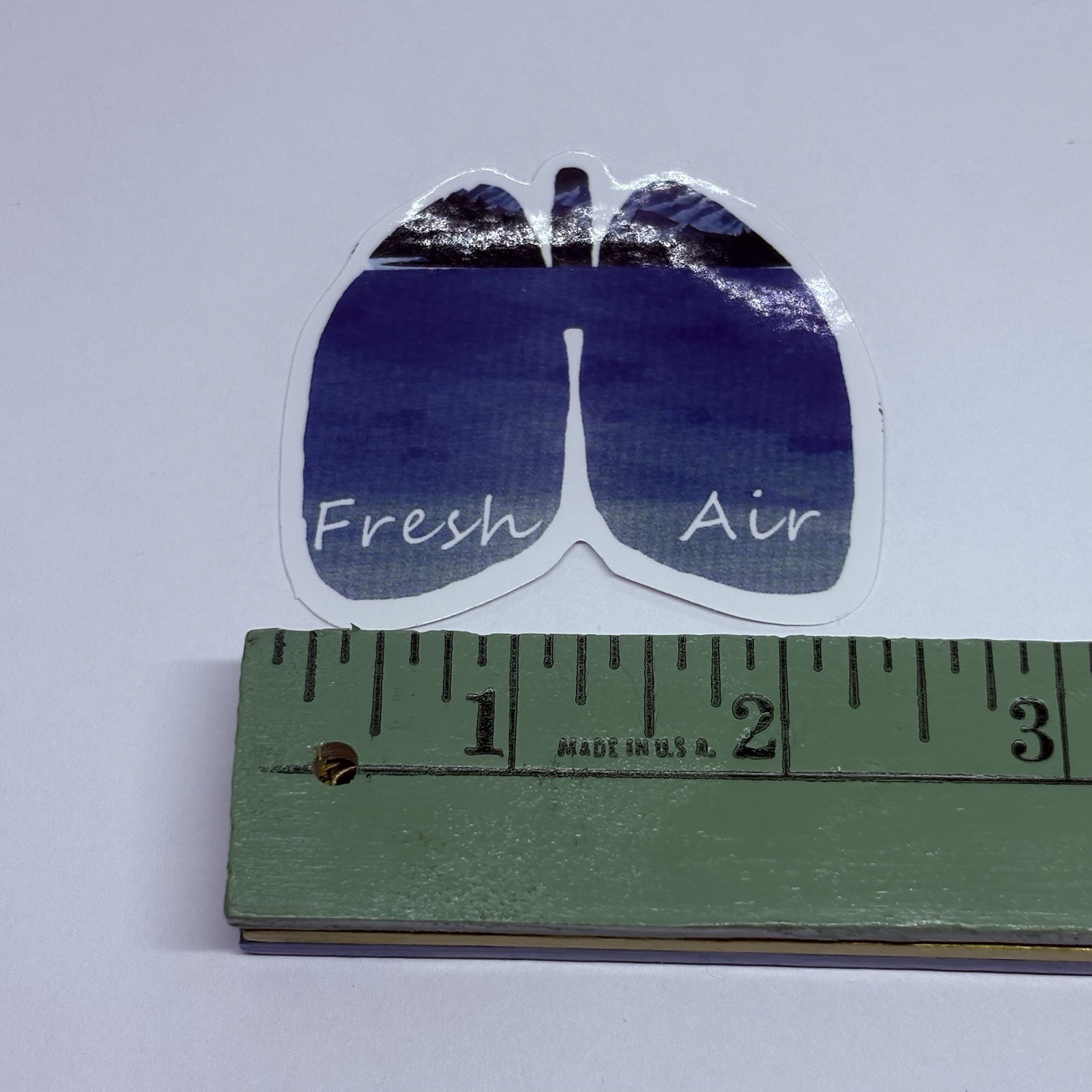 “Fresh Air” Lungs Nature Health Sticker Hiking Travel Decal Vinyl Art Decor Tc9