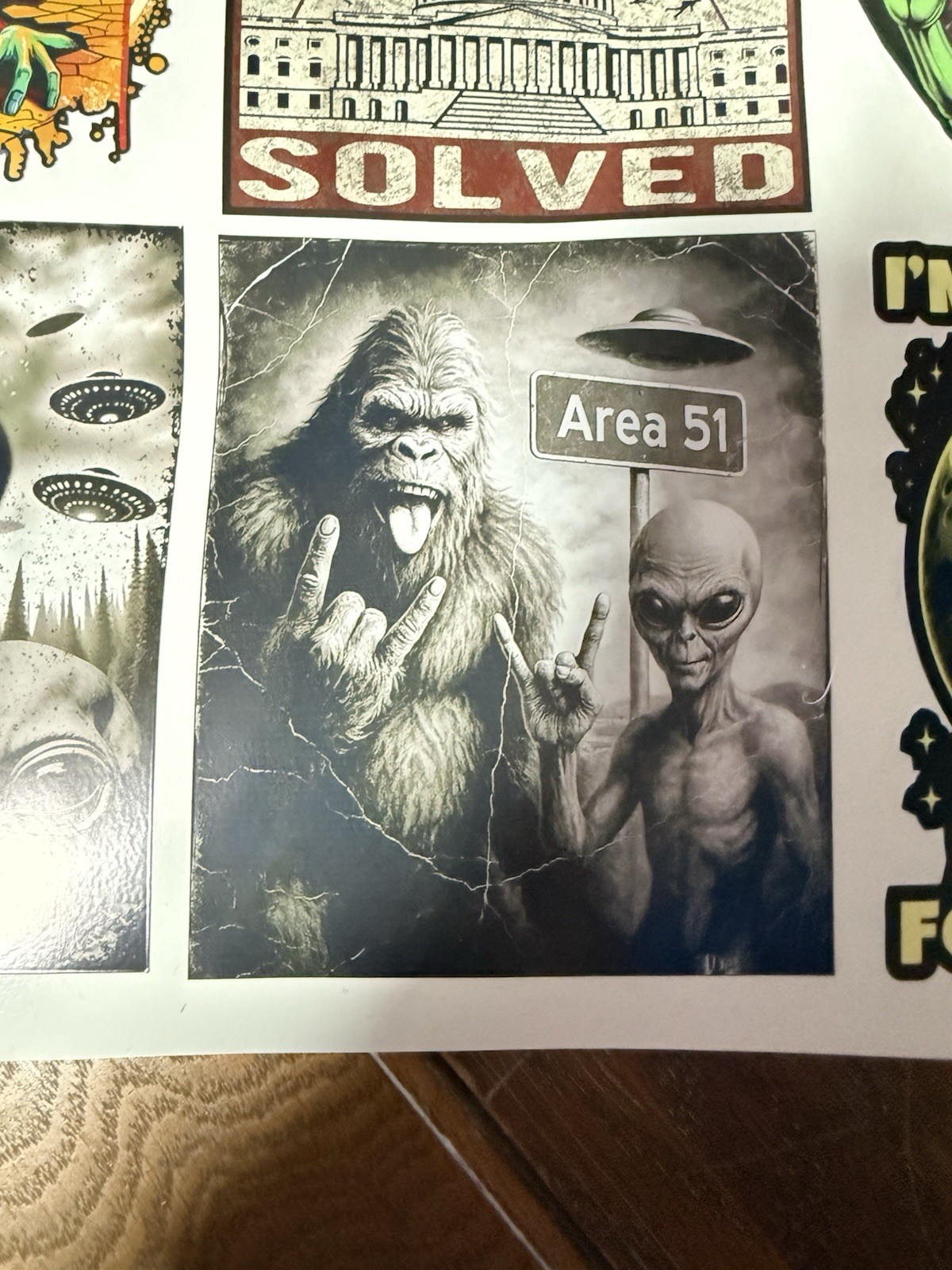 Alien Sasquatch Area 51 Bigfoot Vinyl Decal