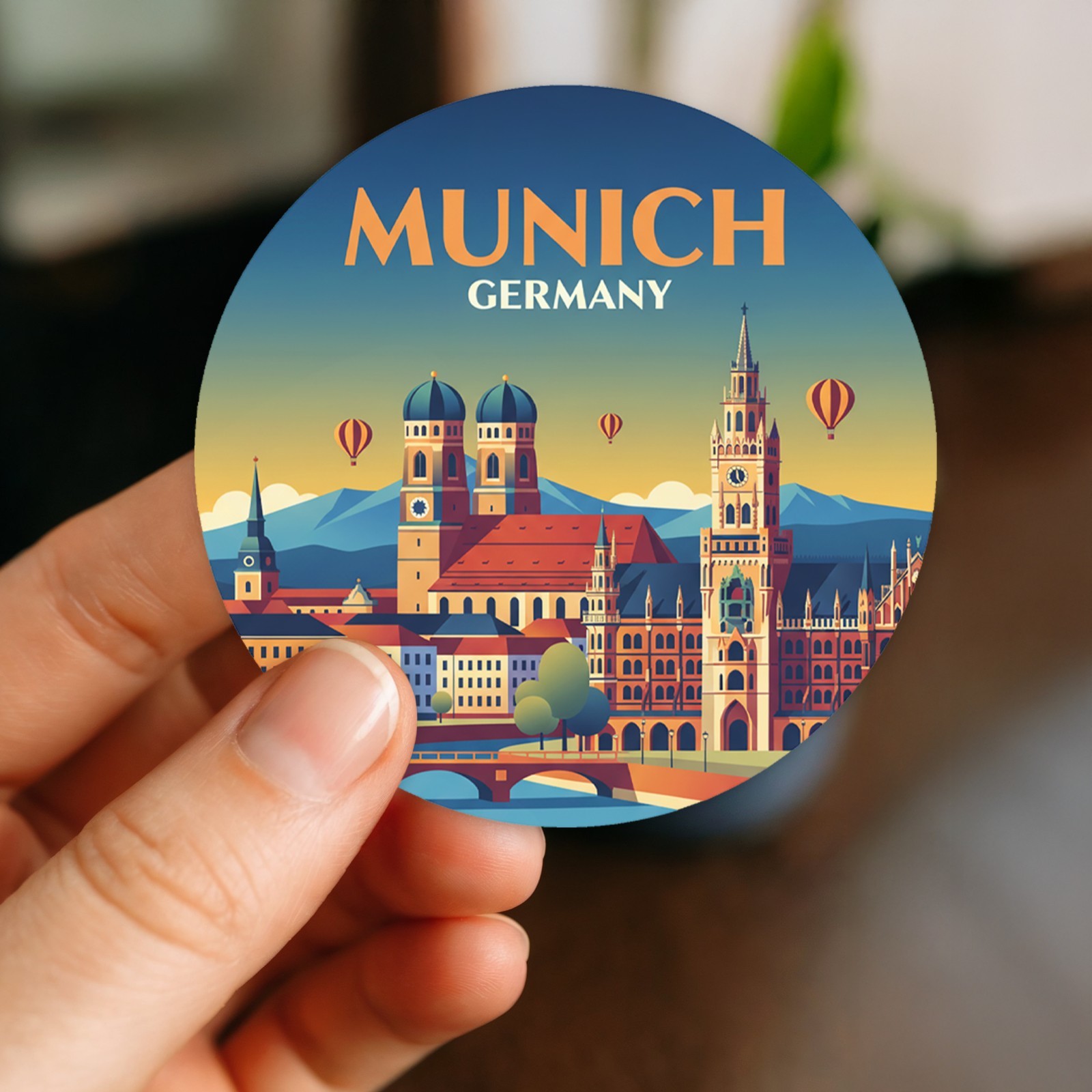 Munich Germany Vintage Travel Sticker Die Cut Waterproof Vinyl Laptop Decal