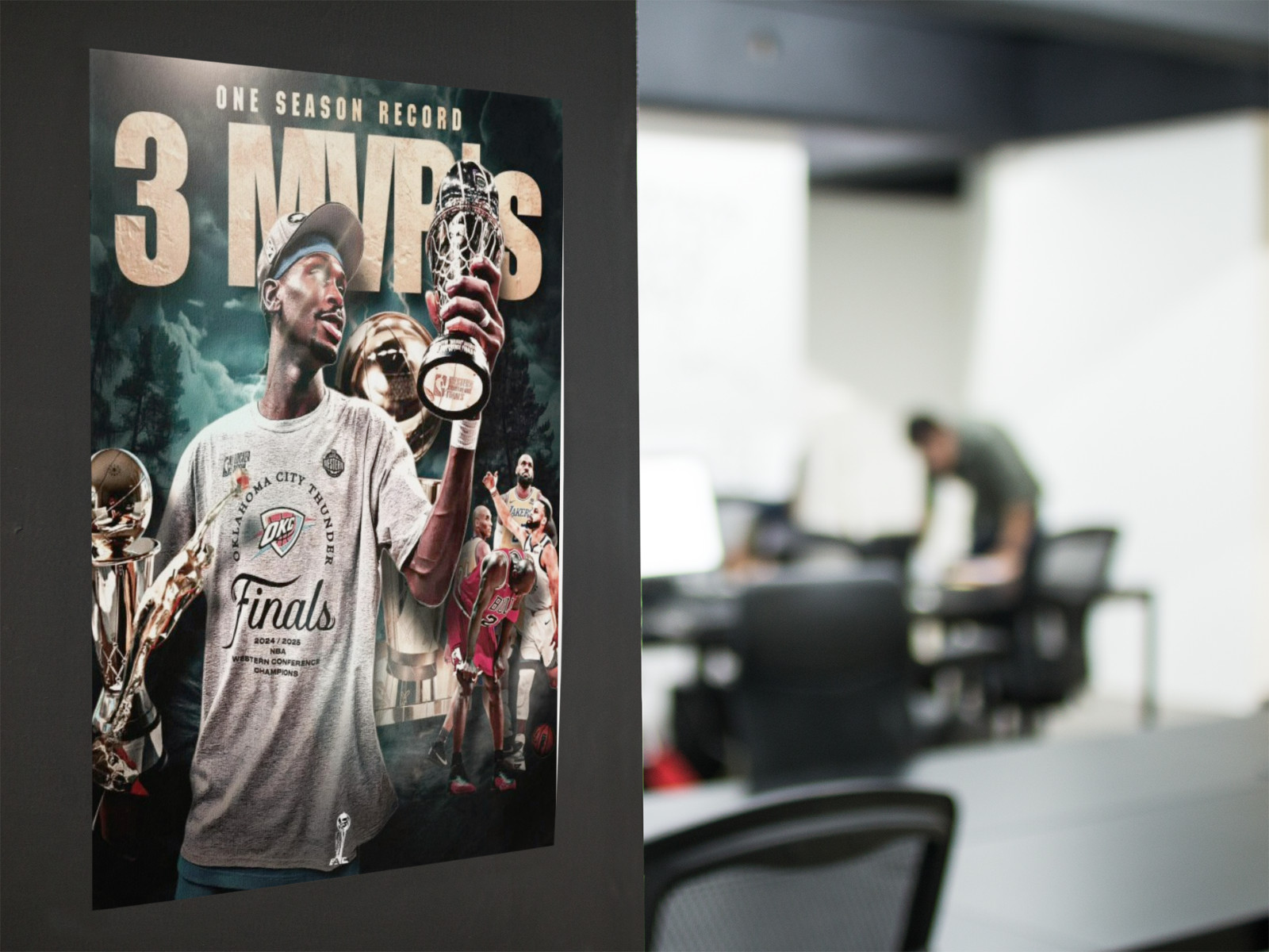 Championship Basketball Star Wall Vinyl Graphic Poster Print Removable Adhesive