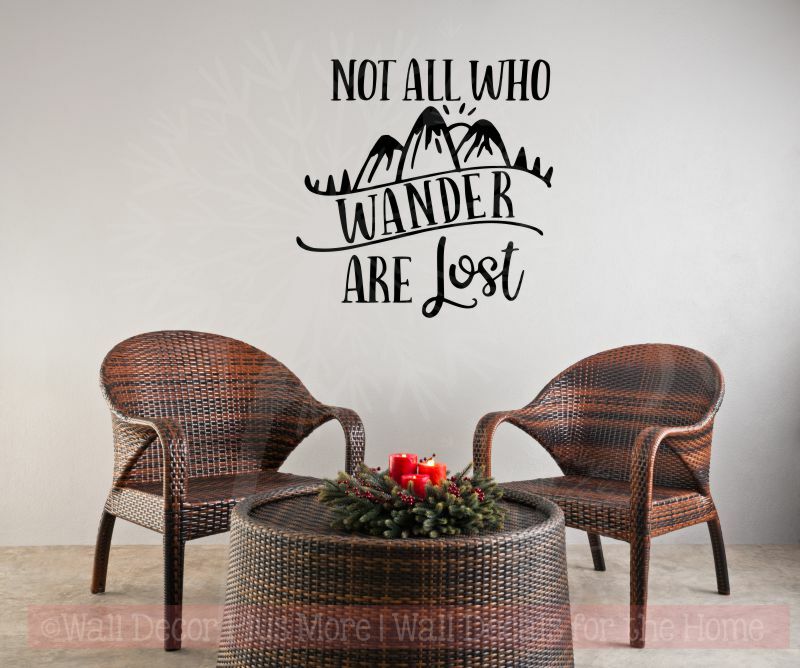 Travel RV Wall Art Decal Not All Who Wander Are Lost Inspirational Camper Quotes