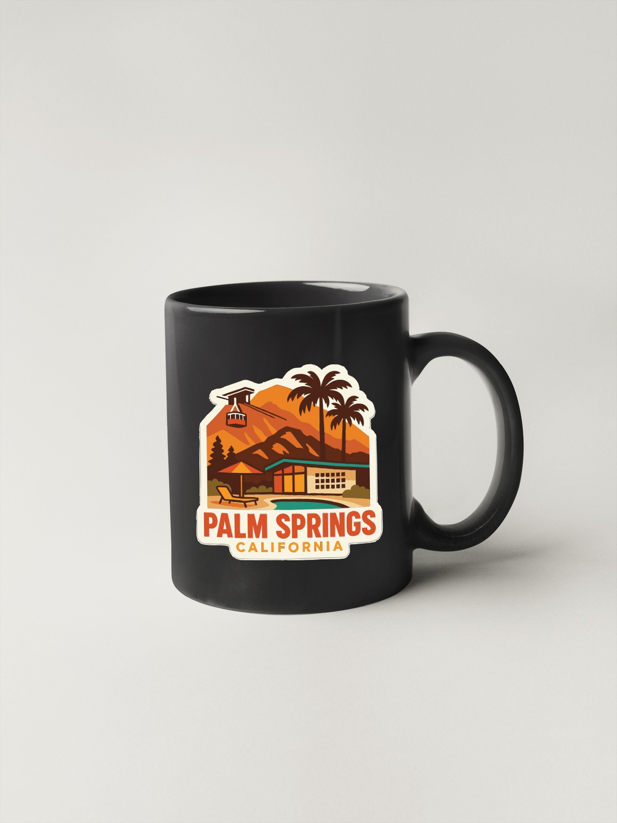Palm Springs Sticker Decal Vinyl Die-Cut City Skyline Landmark Design