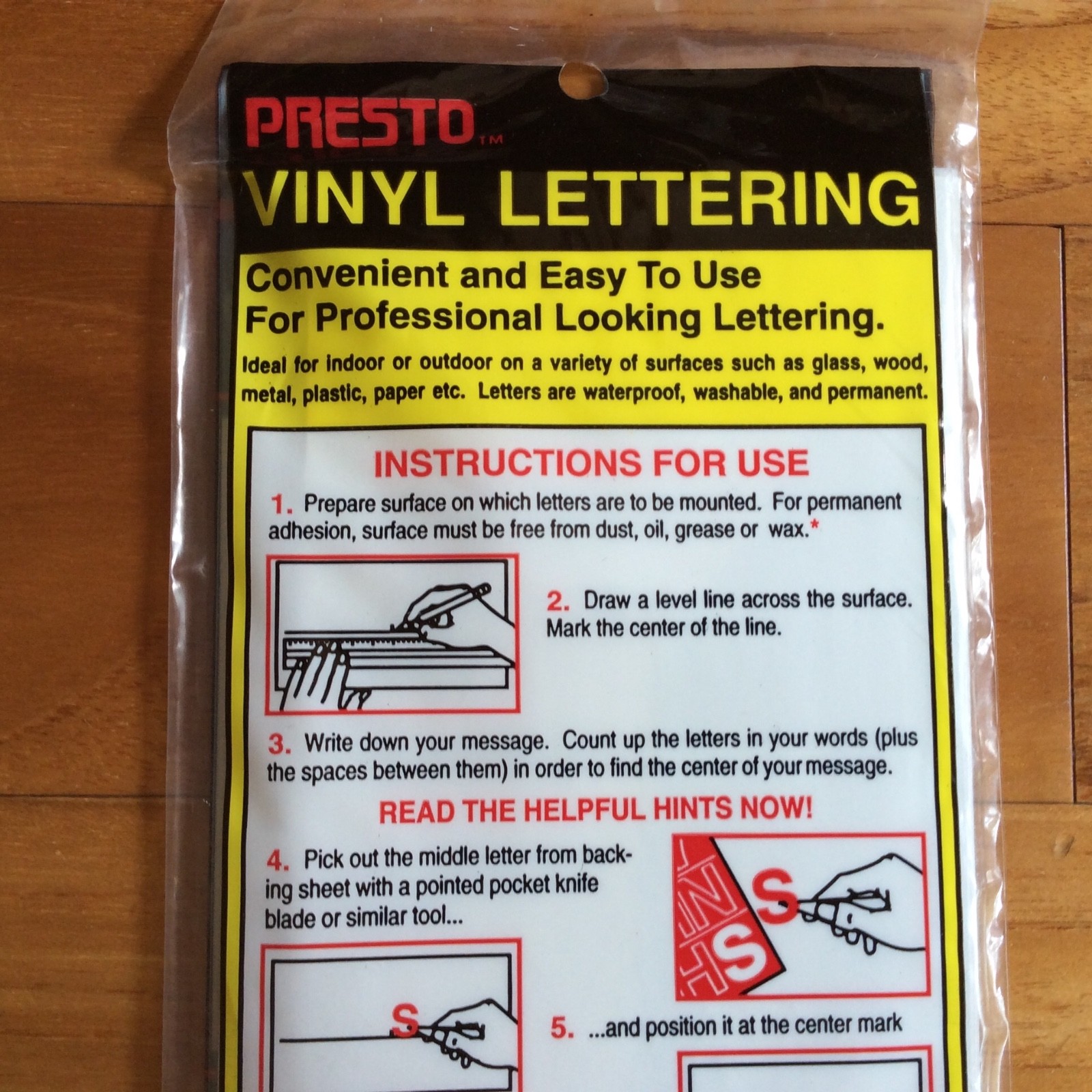 PRESTO Vintage 2” Glitter Red, Silver, Blue Mod Gothic 240 Vinyl Letters Numbers
