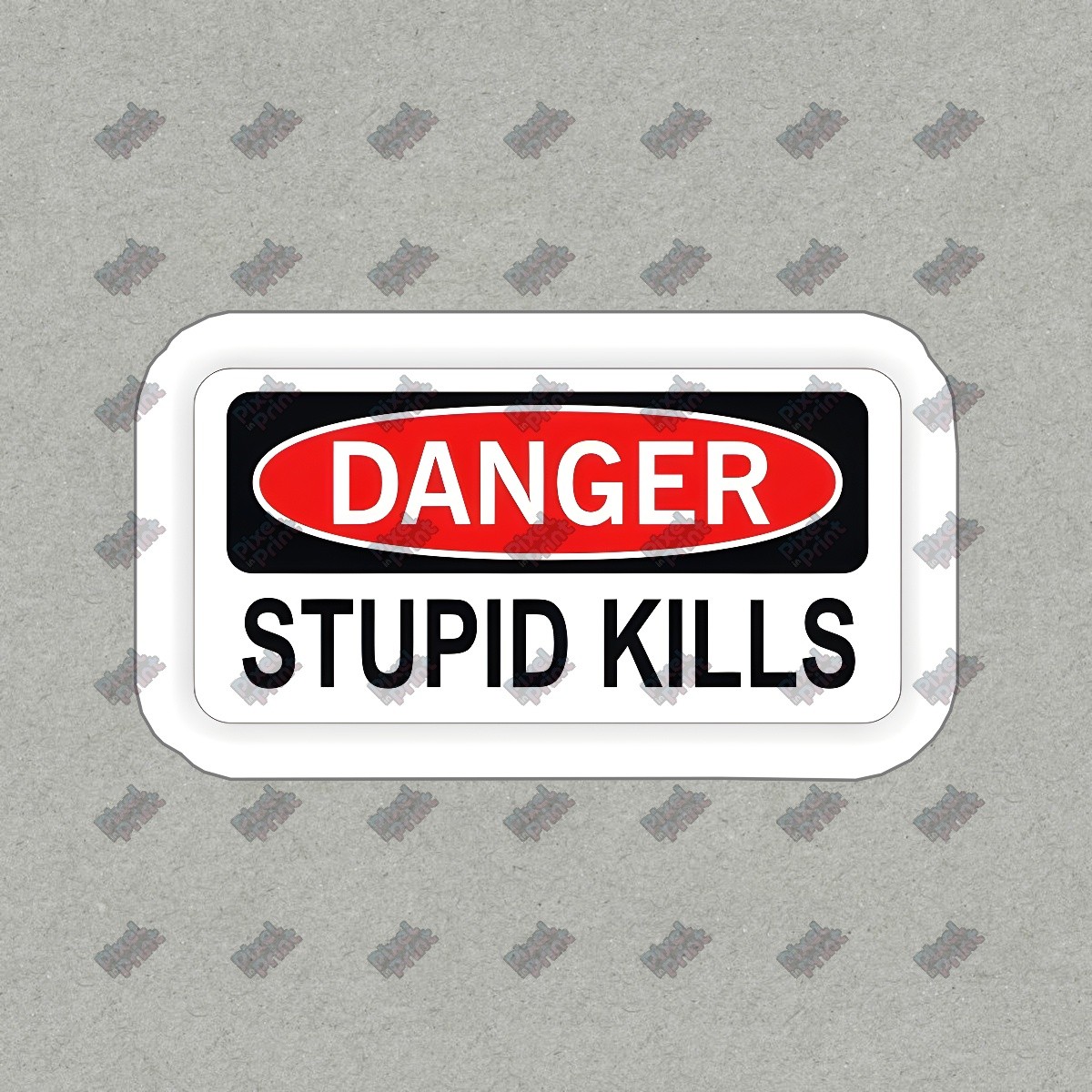 Funny Warning Sticker Danger Stupid Kills Vinyl Decal for Home, #643338
