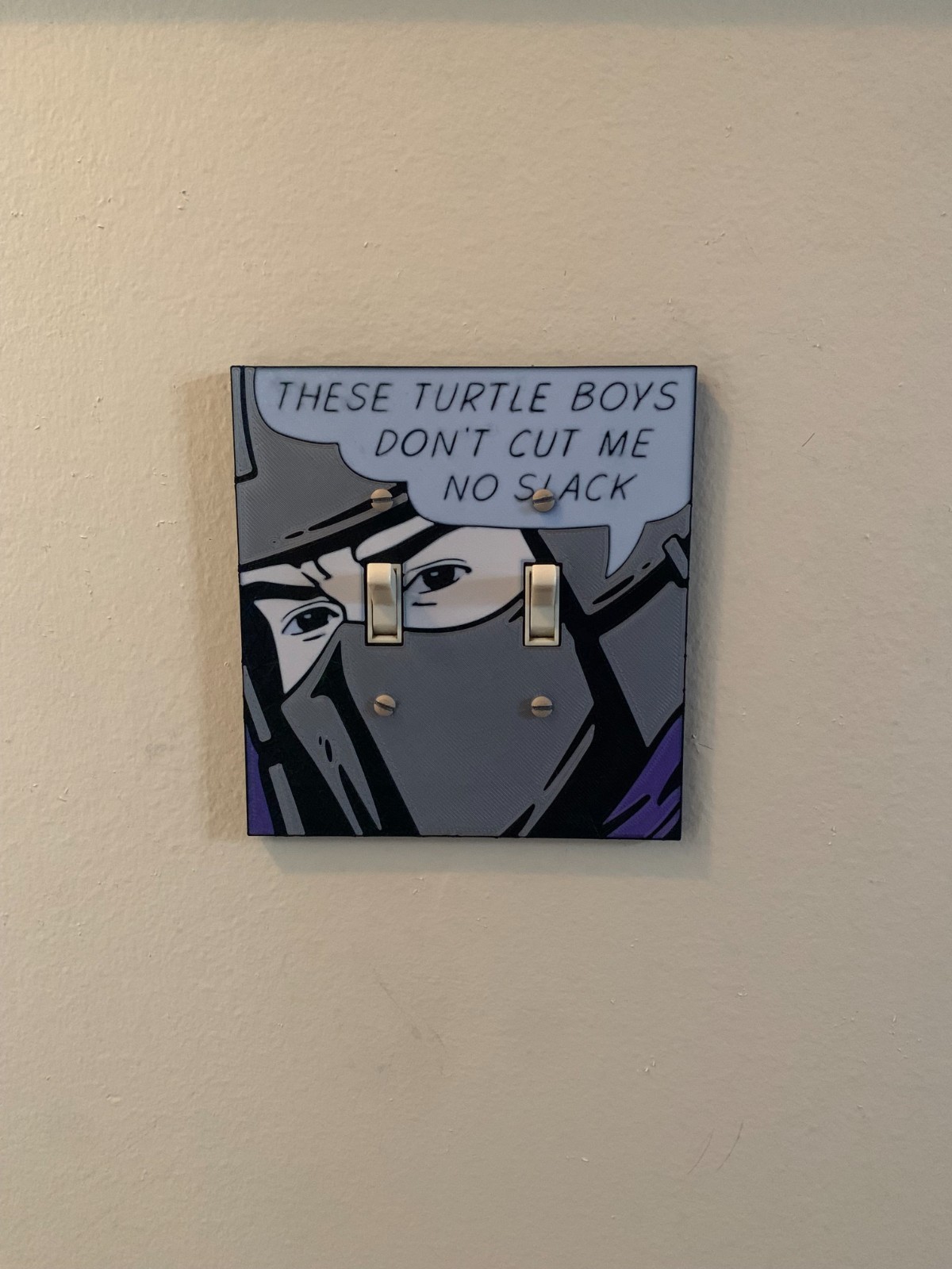 Shredder Light Switch Cover, TMNT wall decor (Holographic)