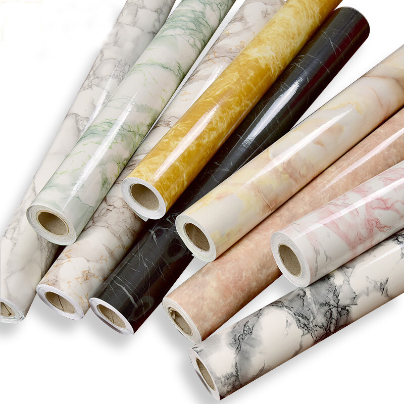 Self Adhesive Cabinet Wallpaper Oil-proof Waterproof Wall Sticker Kitchen Decor