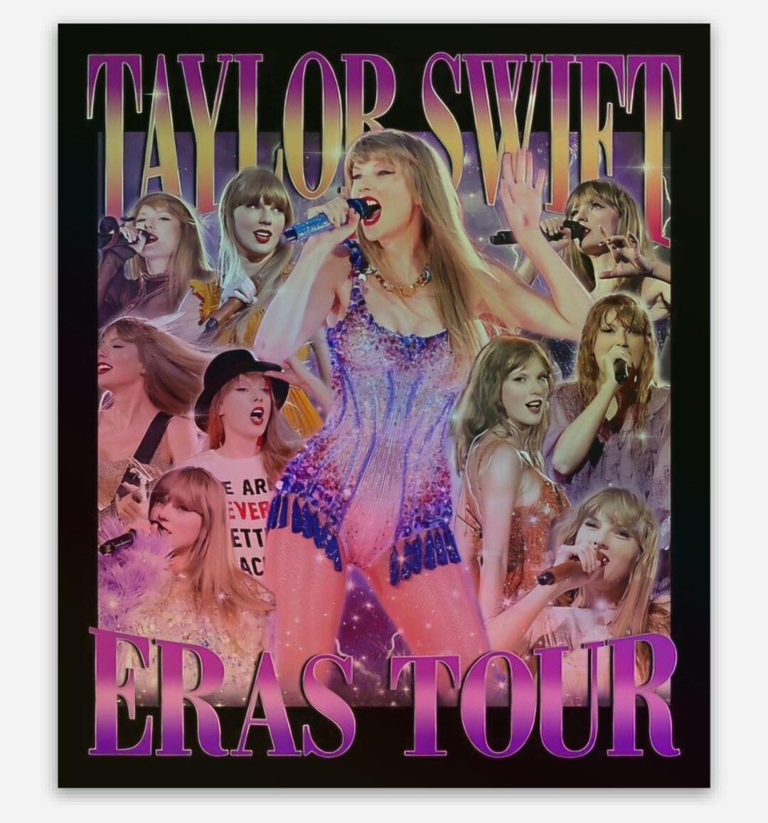 Taylor Swift Holographic Sticker Eras Tour 2.5"x3.5" Weatherproof