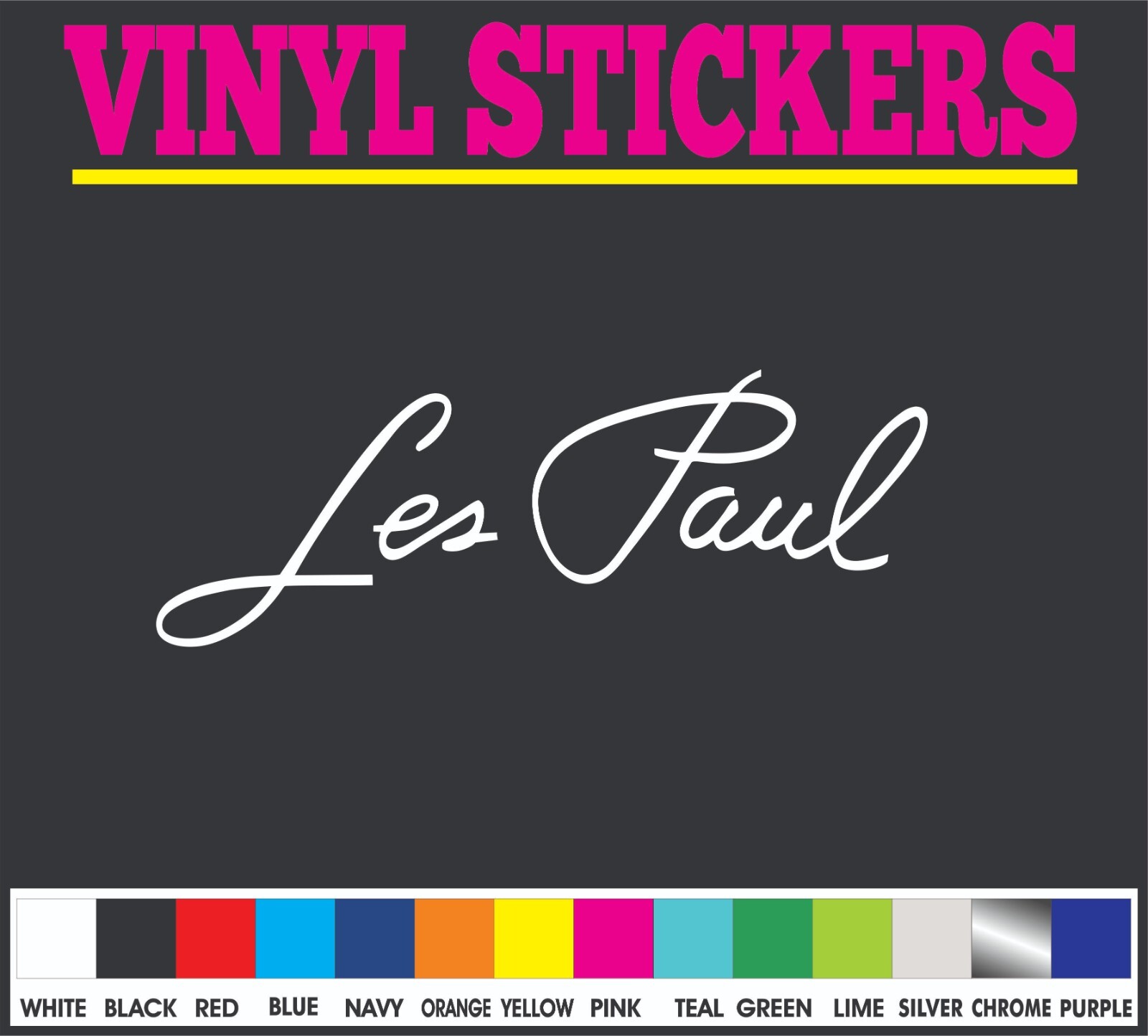 This decal/sticker is compatible with Les Paul Gibson Guitars case and others 8"