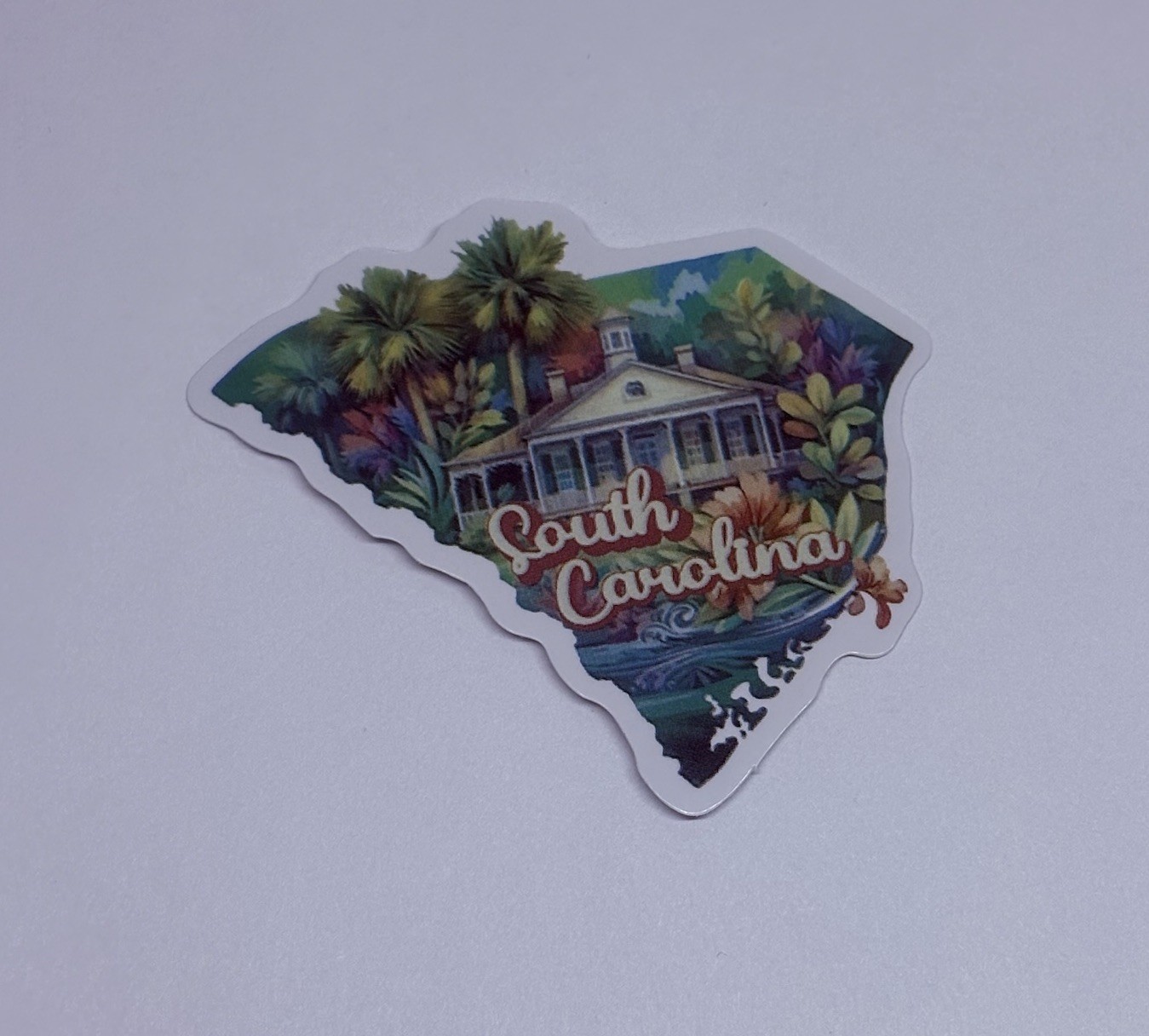 South Carolina State Map Sticker Decal Travel Tour Souvenir Journal City Art Tc6