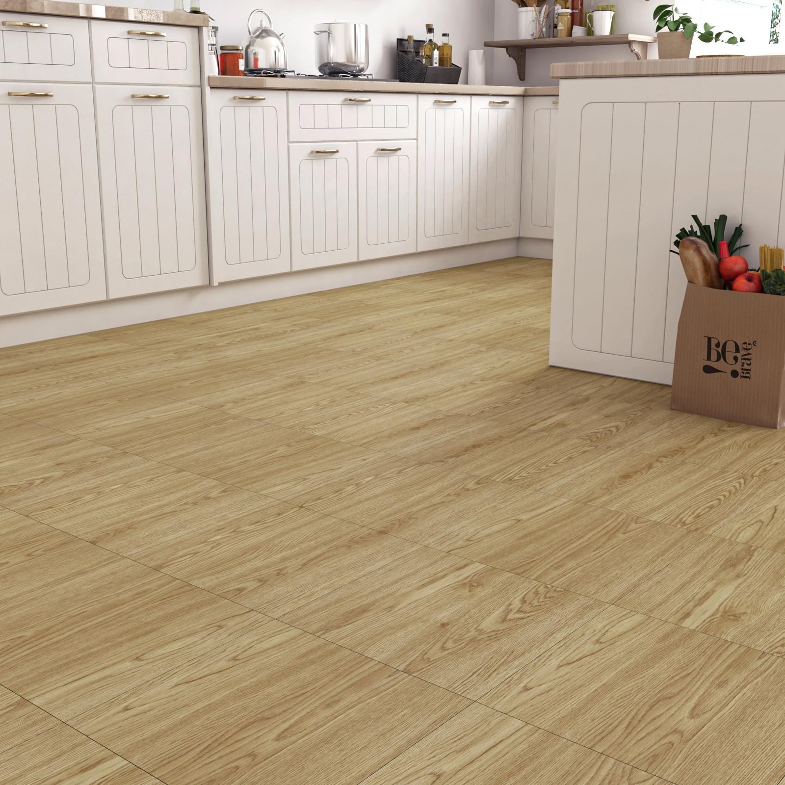 Stickyart Oak Wood Vinyl Flooring Peel and Stick Floor Tile 12"x12" Waterproo…