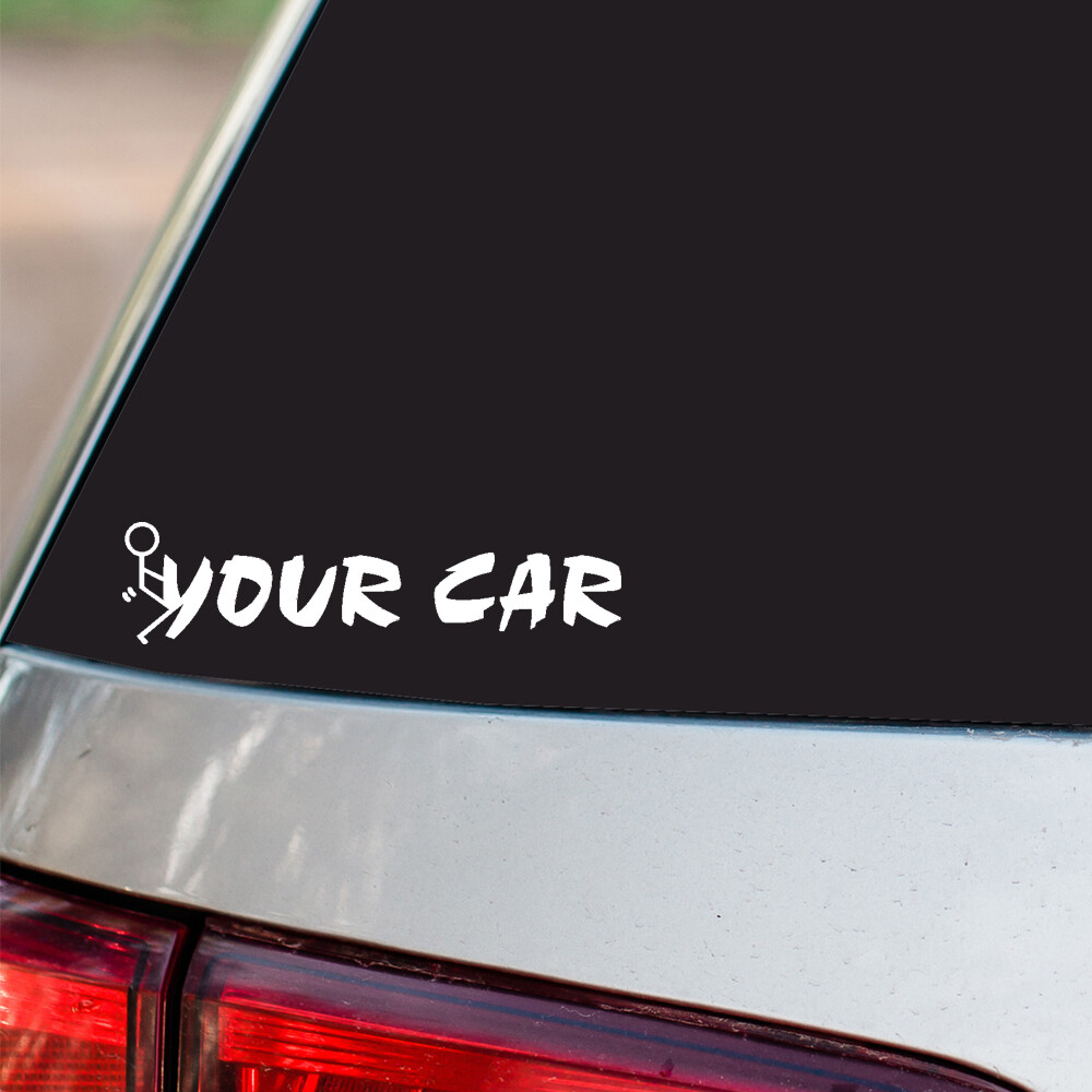 F Your Car Sticker Funny Rude Prank sticker all chrome and regular vinyl colors