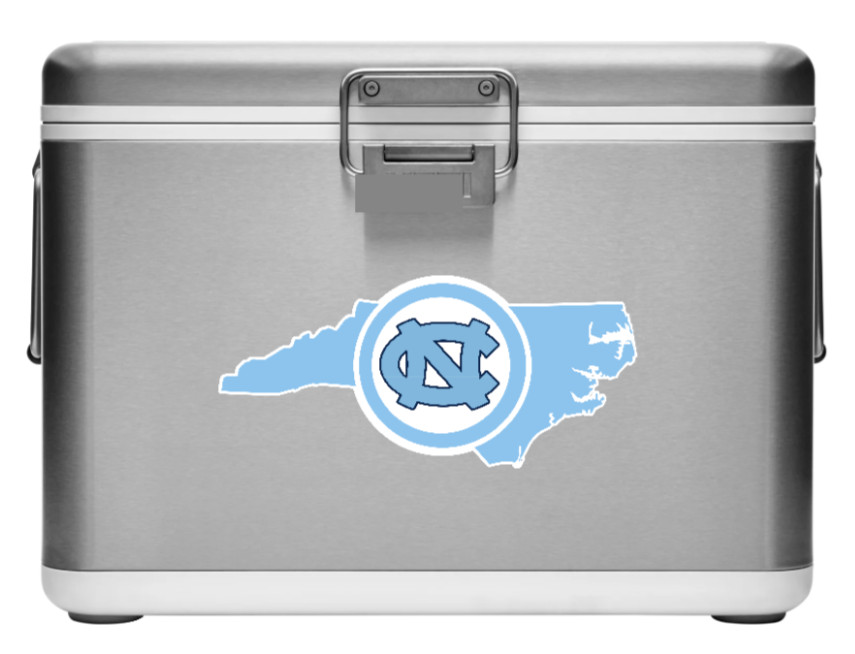 North Carolina – Tar Heel State Vinyl Decal 3"x6.5" Car Window SS Cup Cooler Bar