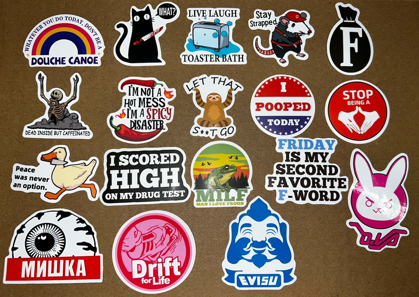 95 Vinyl Stickers – All Stickers Shown In Pictures
