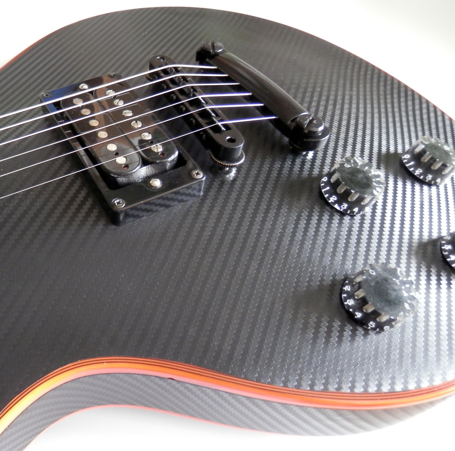 Black Carbon Fibre Vinyl Skin Wrap for Electric Guitar Air Lease Sticker DIY