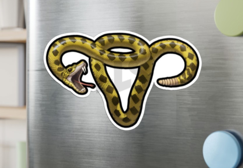 Gadsden Snake Feminist Womens Bodily Autonomy Sticker Laptop Decals – Set of 2