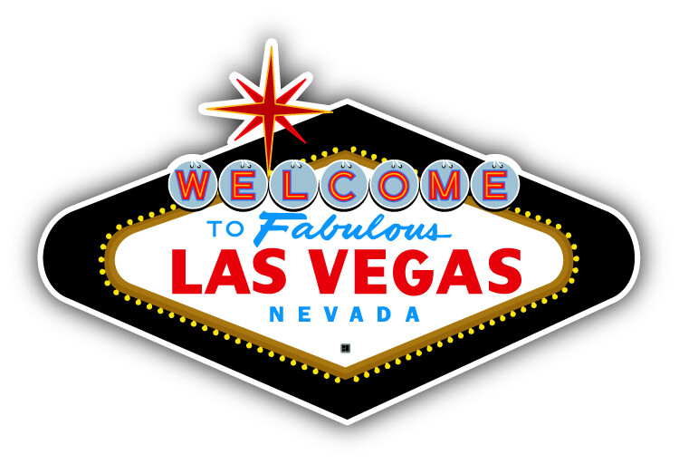 Las Vegas Welcome Car Bumper Sticker Decal