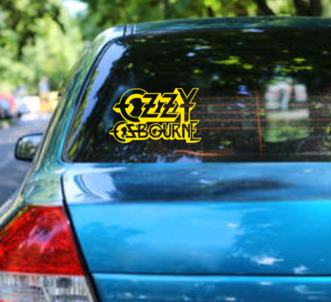 Ozzy Osbourne Logo Vinyl Sticker Decal Heavy Metal Band Car Bumper Black Sabbath