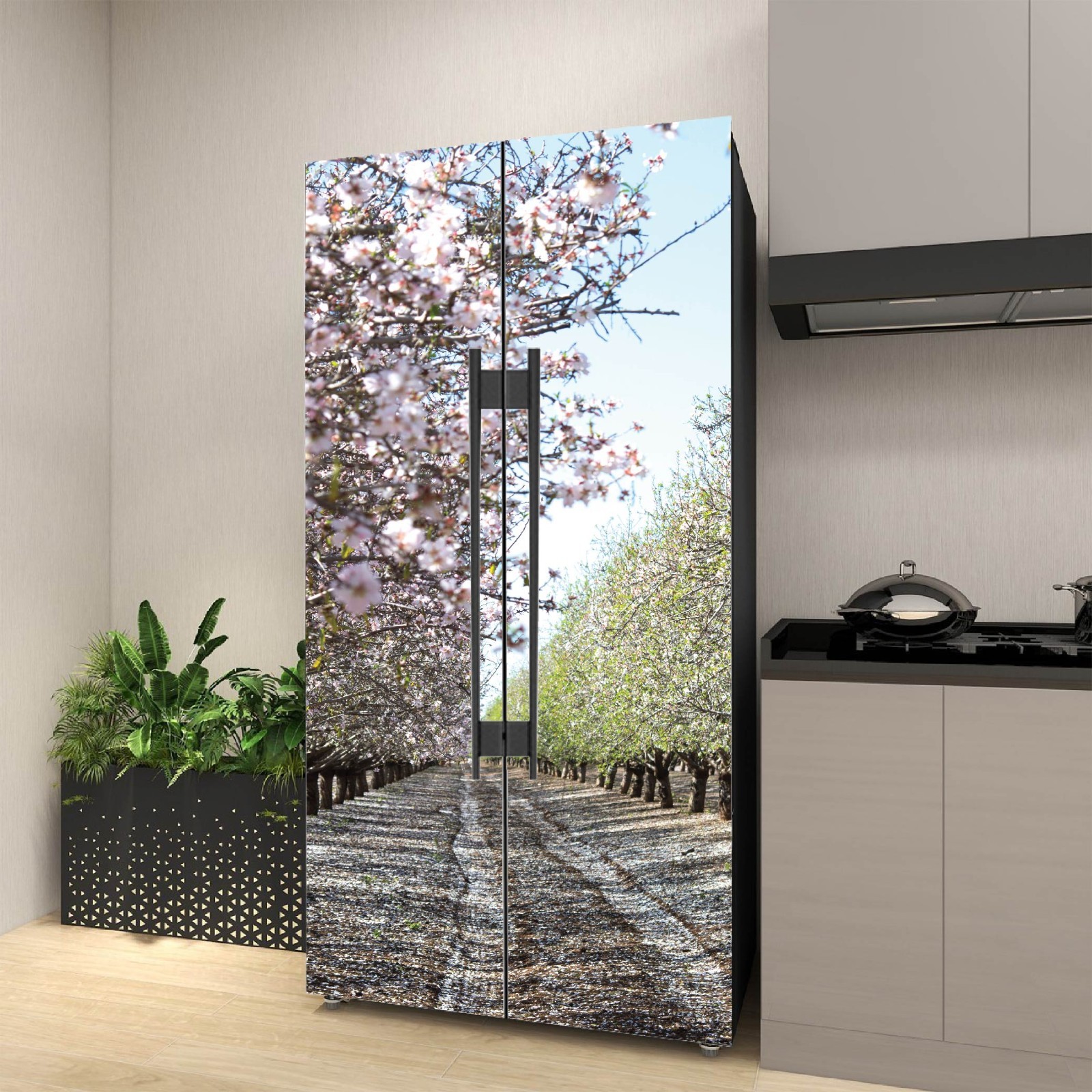 Refrigerator Wrap Vinyl Peel and Stick Appliance Cover