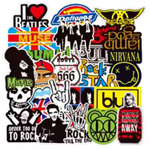 100PCS Rock Band Stickers Lot Punk Music Heavy Metal Bands Sticker Decal-USA..,