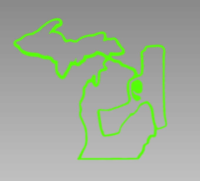 Michigan Bearing Arms Die Cut Window Sticker Decal – Multiple Colors