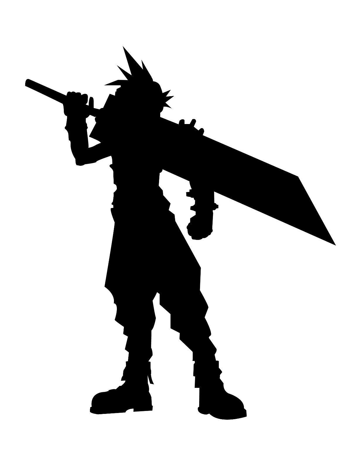 Game Final Fantasy 7 Cloud Anime Decal Sticker Vinyl Laptop Car Window FF7