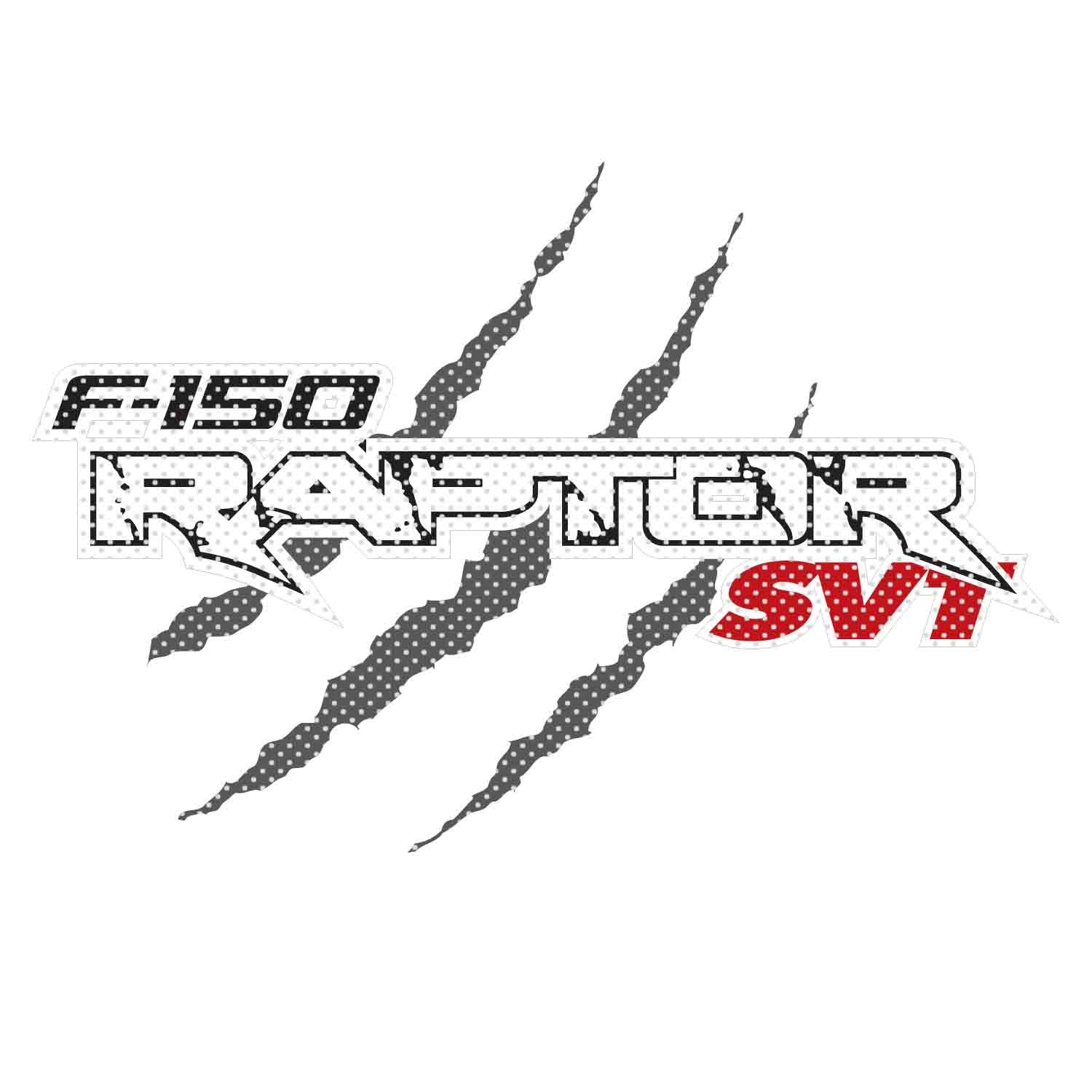 24" F-150 Raptor Claw Marks 3M Perforated Unobstructed View Decorative Decal