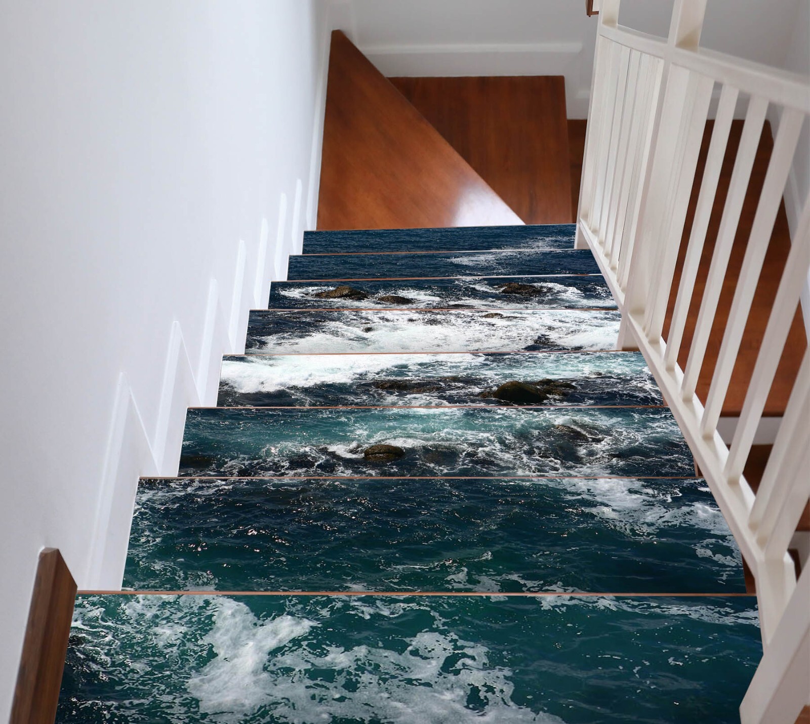 3D Dark Sea E001 Stair Risers Decoration Photo Mural Vinyl Decal Wallpaper E