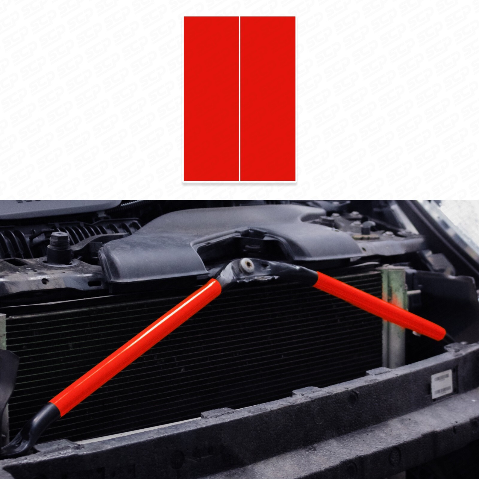 MINI F55 F56 F57 Strut Crash V Bar Wrap Kit Behind Grill Any Colour Cooper S JCW