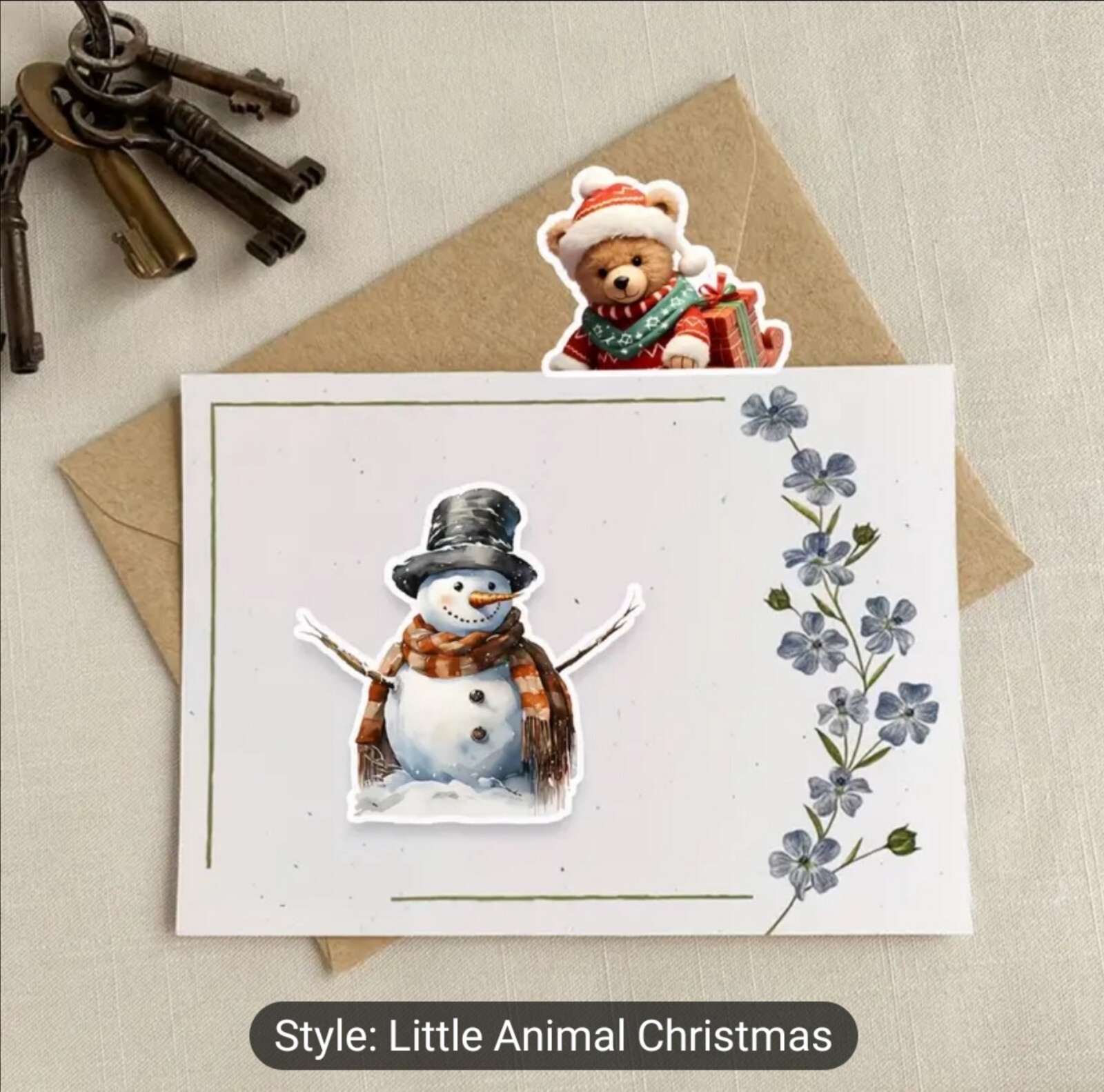 10 PCS Vintage Retro Christmas Holiday Season Stickers BRAND NEW
