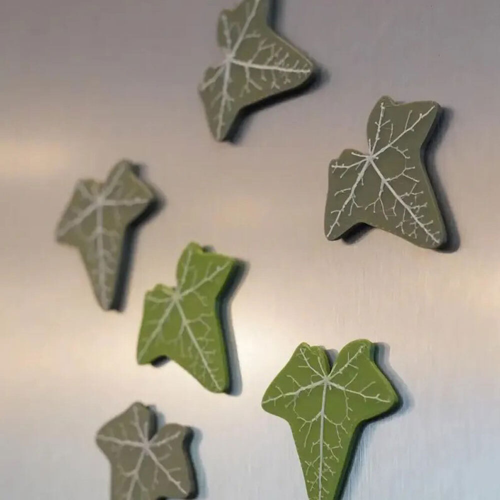 Ivy Fridge Magnet with Articulating Stems 3D Printed Ivy Leaf Plants GN