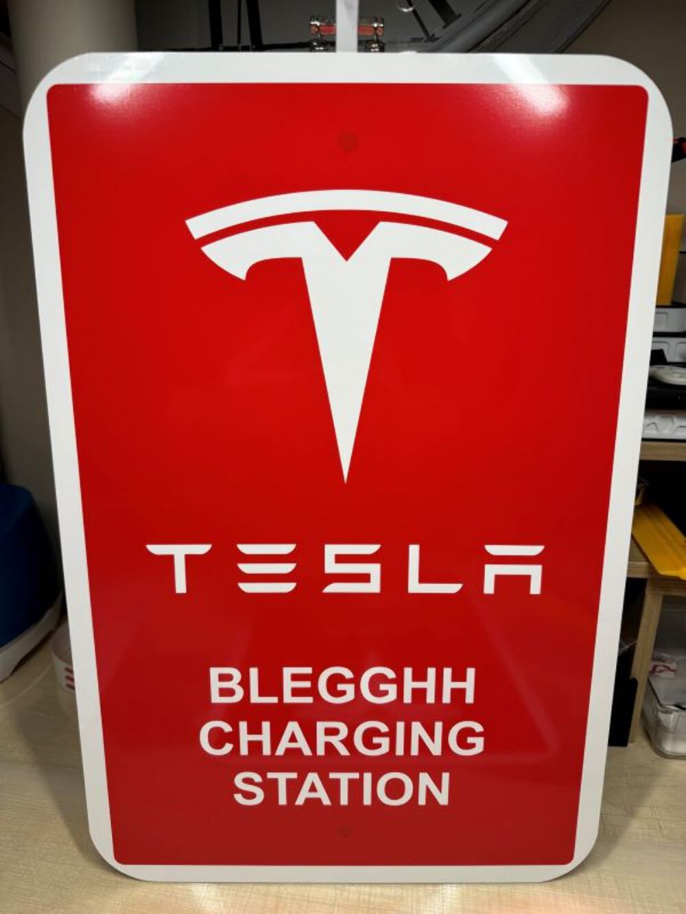 Tesla Charging Sign Wall Connector Home Mobile Charger Model 3 S X Y