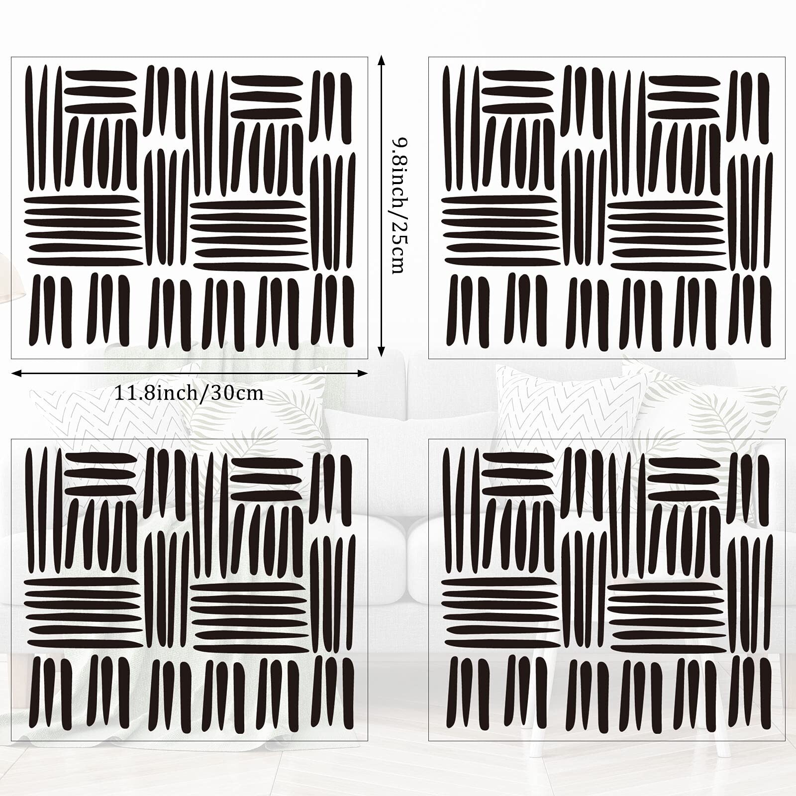 264 Pieces Line Wall Decals Modern Wall Stickers Boho Line Stickers Line Wall…