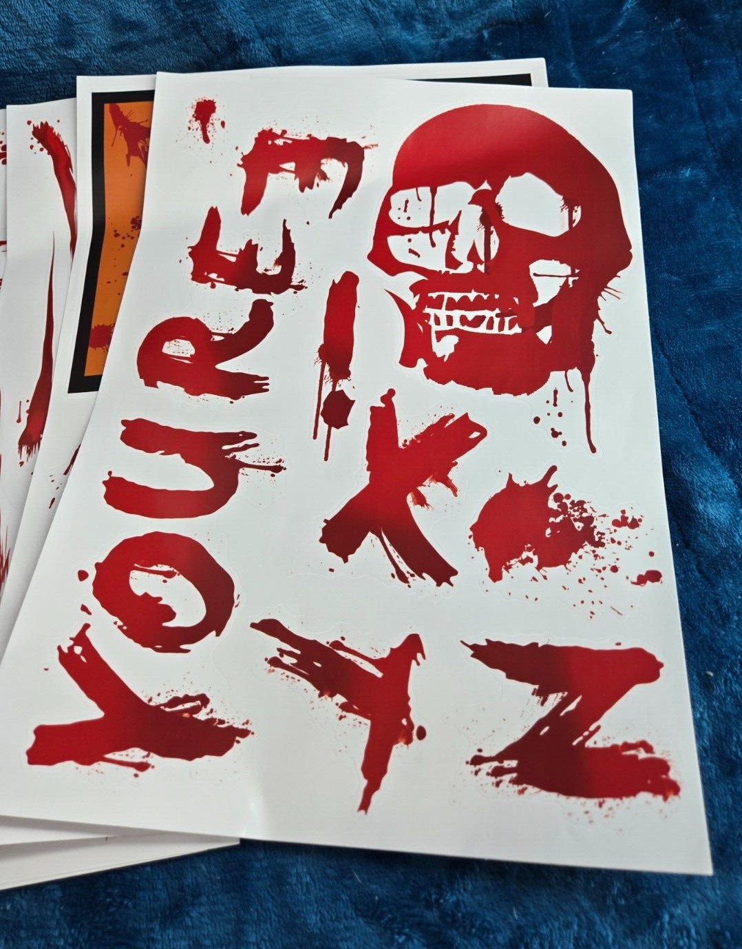 Halloween stickers Bloody Footprints Floor Clings Bloody party Decorations