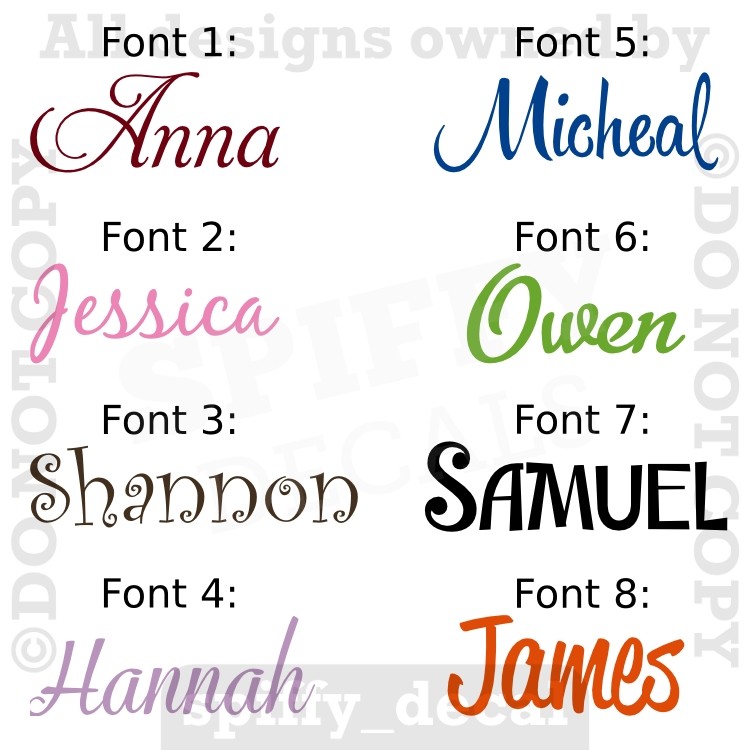 Personalized Custom Single Name Vinyl Wall Decal Sticker Decor Nursery Bedroom