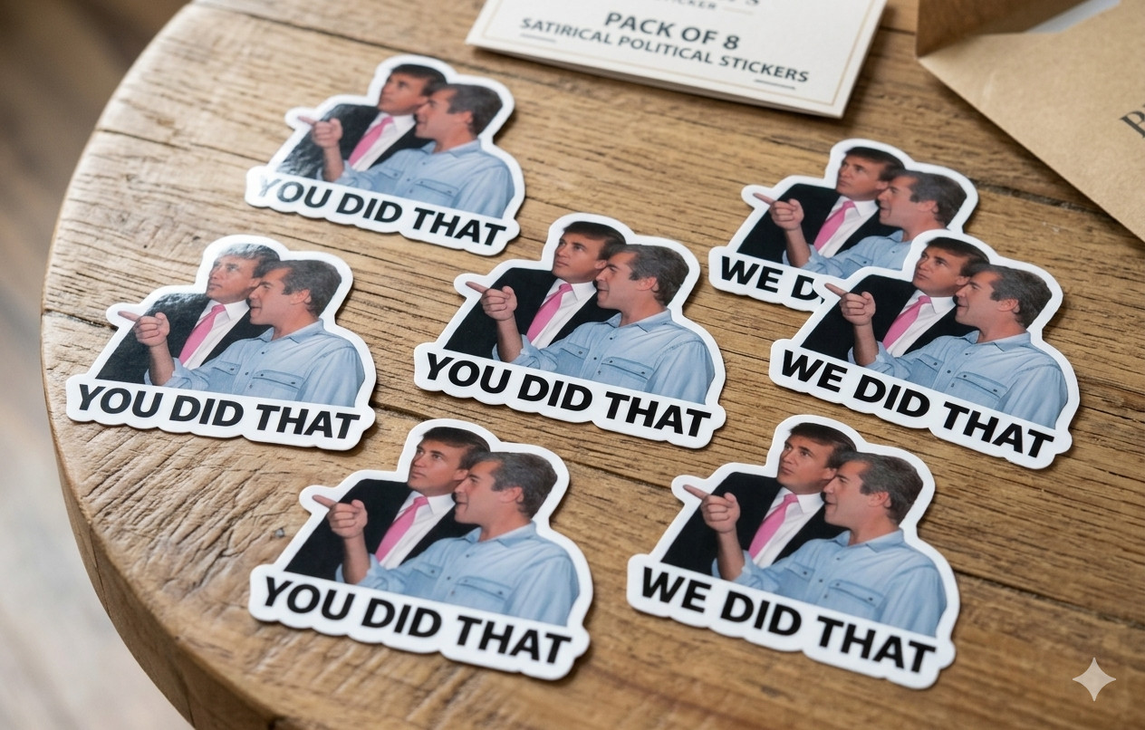 Trump I Did That 8-Piece Premium Sticker Pack 3.3” Waterproof Decal for Gas Pump