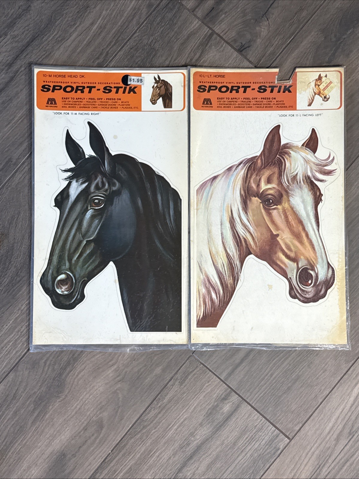 Lot of 4 Vintage 1960s 70s NOS Die Cut HORSE Decals Meyercord Equestrian Decor