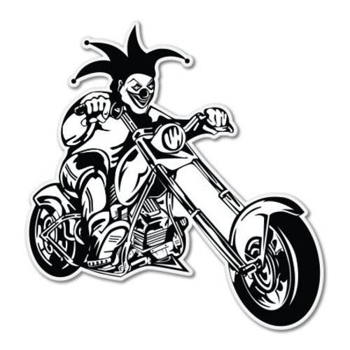 Joker on Bike Car Vinyl Sticker – SELECT SIZE