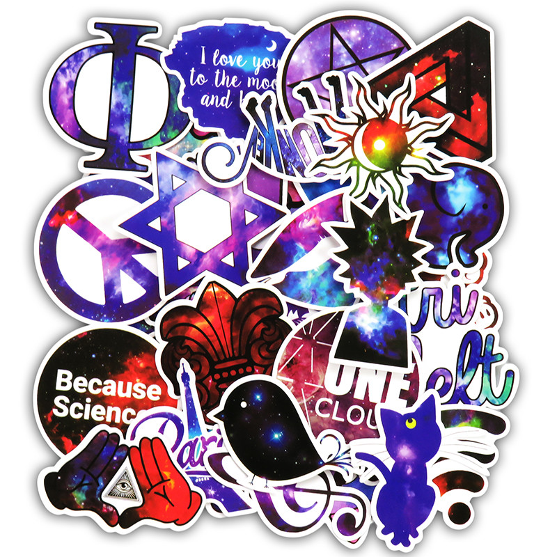 Galaxy Space Universe 50 Stickers Skateboard Laptop Car Phone Decals Stickerbomb