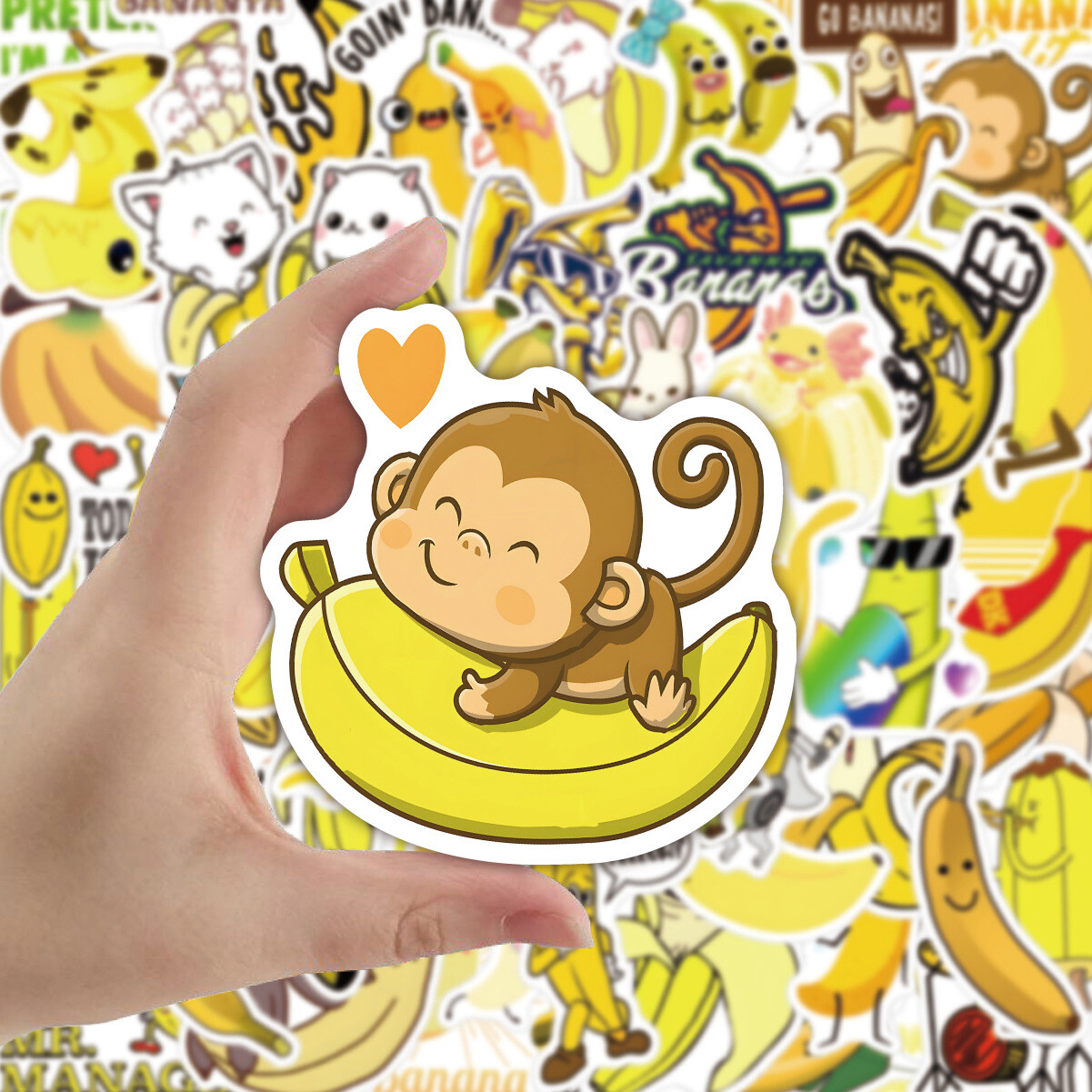 120Pcs Banana Sticker for Kids Adults Teens Girls Scrapbooking Water Bottles