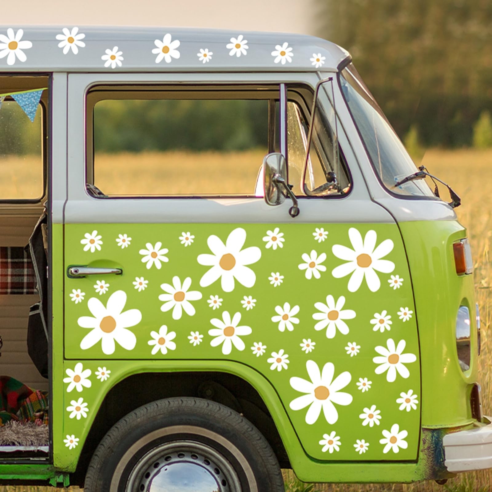 12 Sheets Daisy Stickers 147 Pcs Daisy Flower Car Decals Vinyl Self Adhesive Re