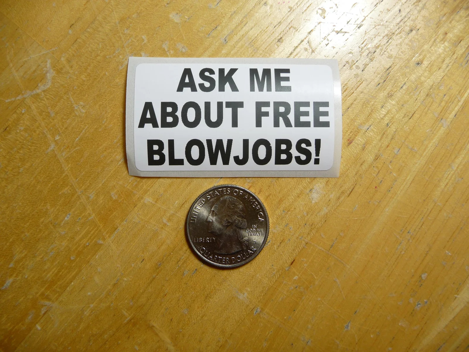 ASK ME ABOUT FREE BLOWJOBS STICKER DECAL 1 – 50 BULK PACK FUNNY JOKE PRANK