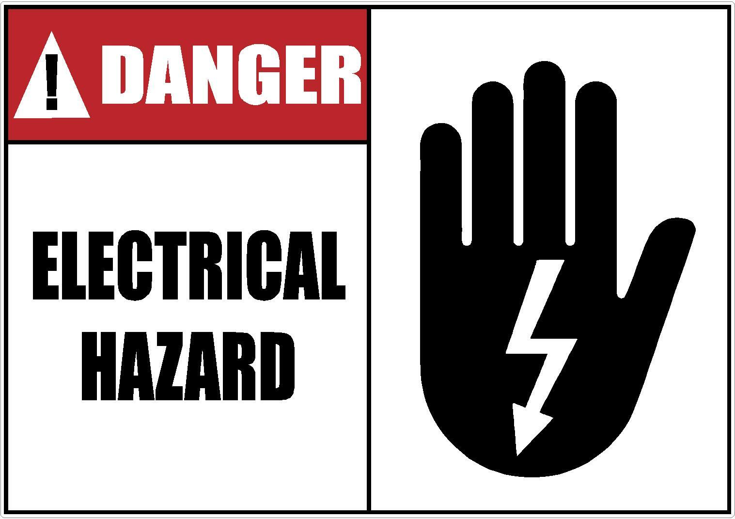 DANGER ELECTRICAL HAZARD WARNING DECAL SAFETY SIGN STICKER OSHA