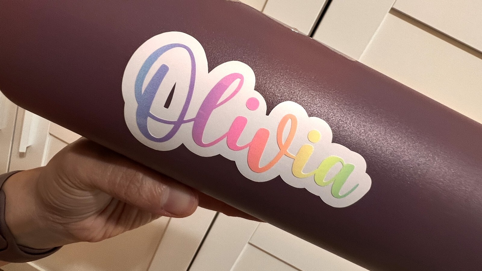 Rainbow Personalized ANY NAME | Custom Design Vinyl Sticker | Waterproof