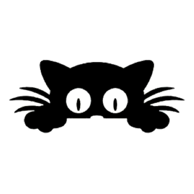 New Peeking Cat Vinyl Car Decal Window Pick The Size Color