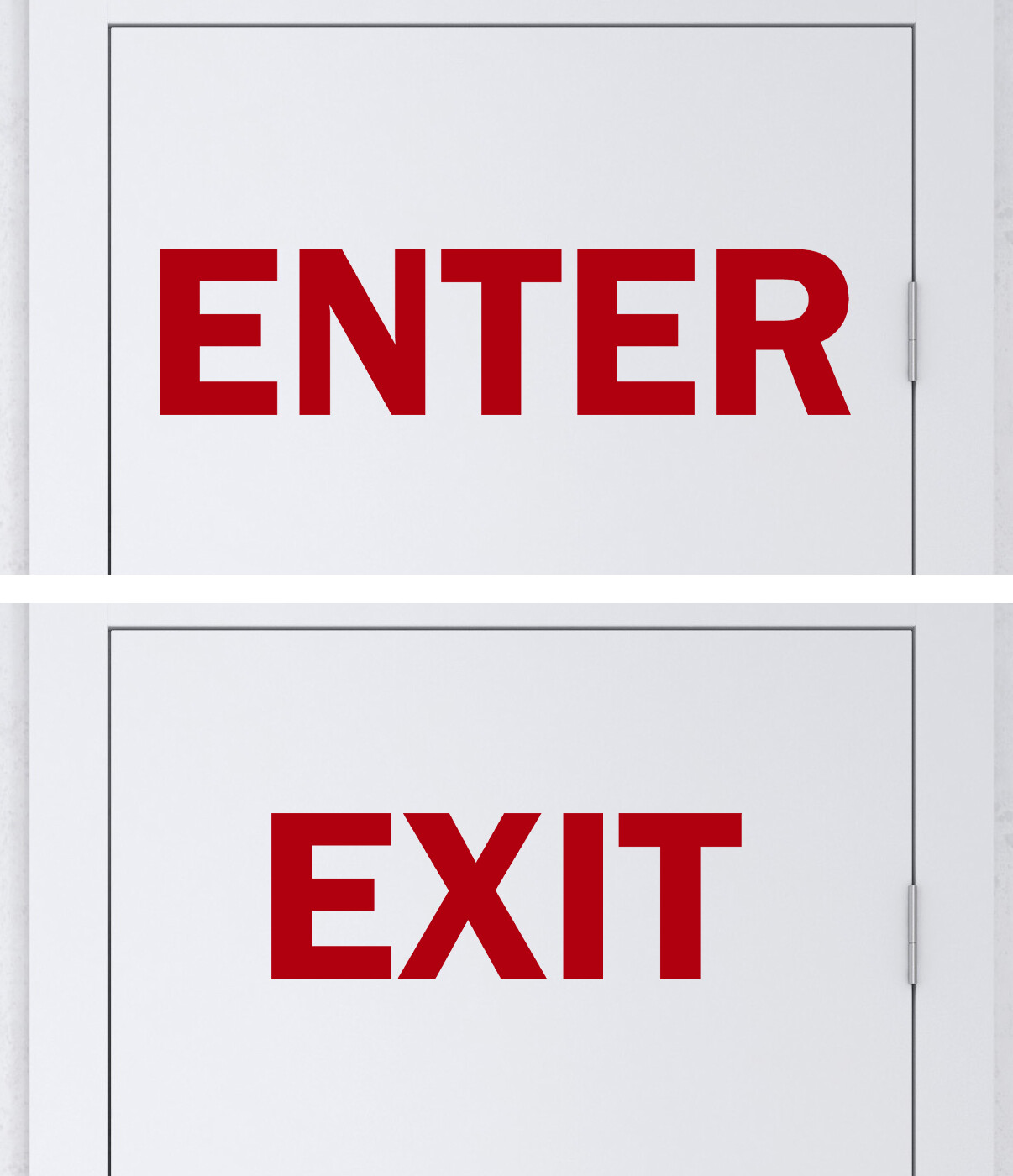 Enter Exit Vinyl Decals – Office Business Entrance Door Signs – Die Cut Stickers