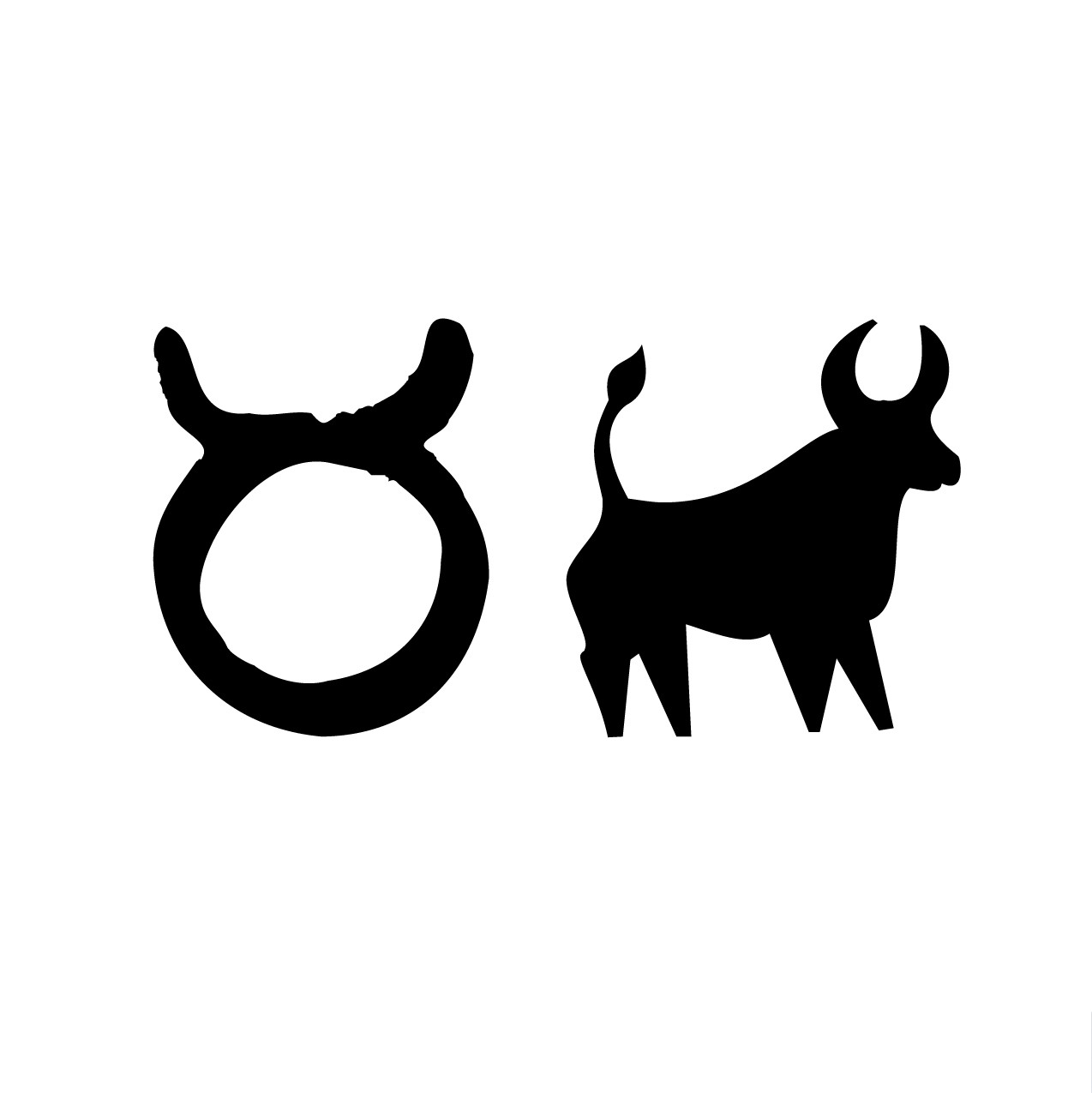3.25" Taurus Set of 2 Decal Sticker Decor Astrology Zodiac Sign Bull Witchy Vibe