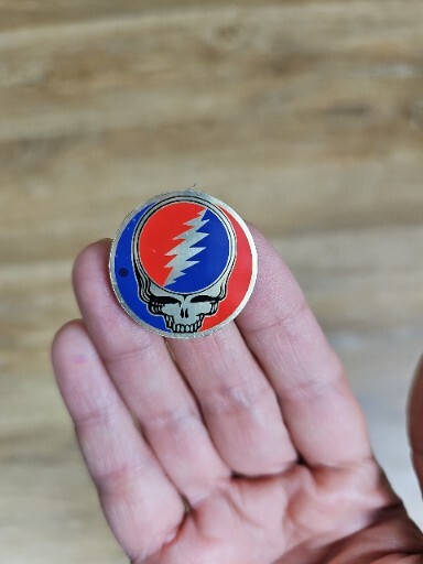 Grateful Dead SYF Silver Metal Sticker – 1"